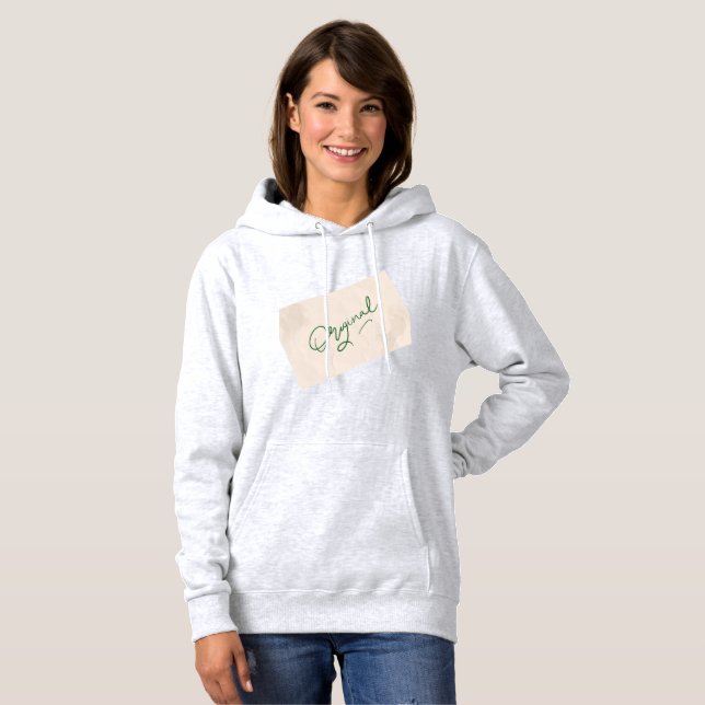 Original 1 Ash Women's Pullover Hoodie  T Shirt (Hel framsida)