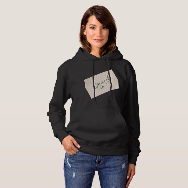 original 1 Black Women's Pullover Hoodie  T Shirt (Hel framsida)