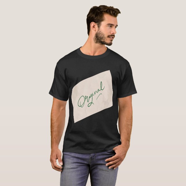 Original 1 Herrar Mörk T-shirt (Hel framsida)