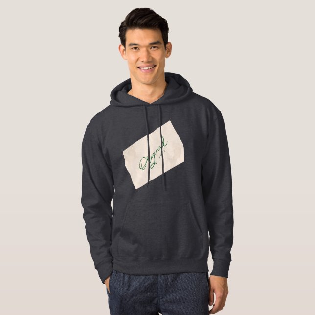 Original 1 Mörkgrå Herr Tröja med Huva Hoodie (Hel framsida)