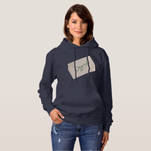 Original 1 Navyblå Dambomullströja med Hood T Shirt