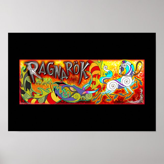 Original 2014 RAGNAROK Memorial Poster svart (Framsidan)