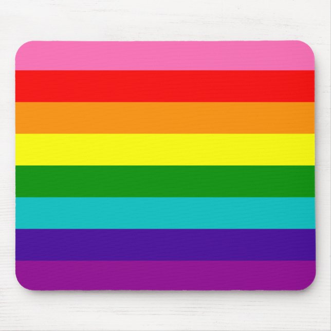 Original 8-Rand HBT Gay pride Rainbow Flagga Musmatta (Framsidan)