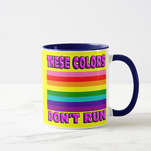 Original 8 stripe flagga LGBT gay pride. Mugg (Höger)