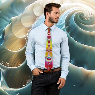 Original Abstrakt Art Colorful Science Tie Slips