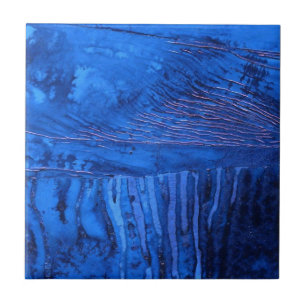 Original Abstrakt Art Deep Vatten #2 keramiskt pla Kakelplatta