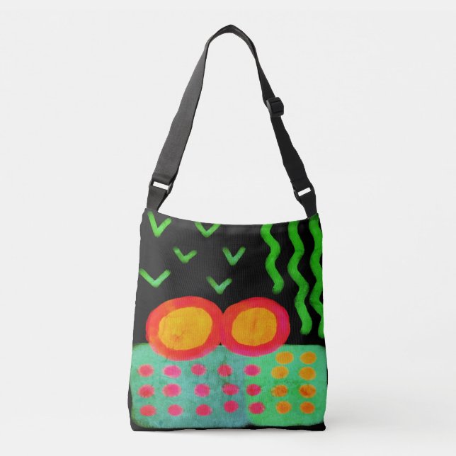 Original Abstrakt Art Tote Bag Axelväska (Framsida)
