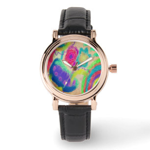Original Abstrakt Bärbar Konst Armbandsur