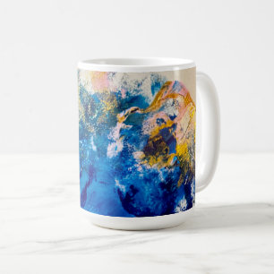 Original Abstrakt Färgvirvel Flykt Ljus Kaffemugg