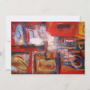 Original Abstrakt Painting Art-inbjudan Inbjudningar