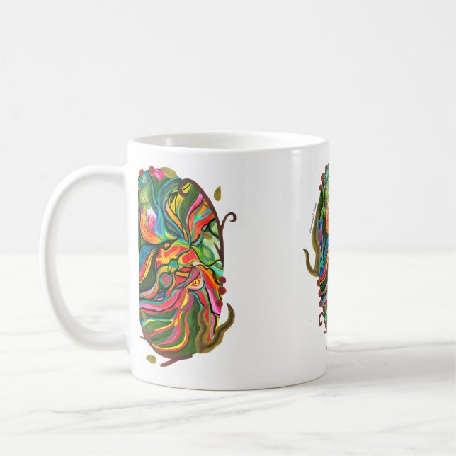 Original Abstrakt Portal Mönster Kaffemugg (Vänster)