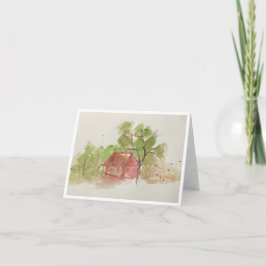 Original akvarellskiss kort