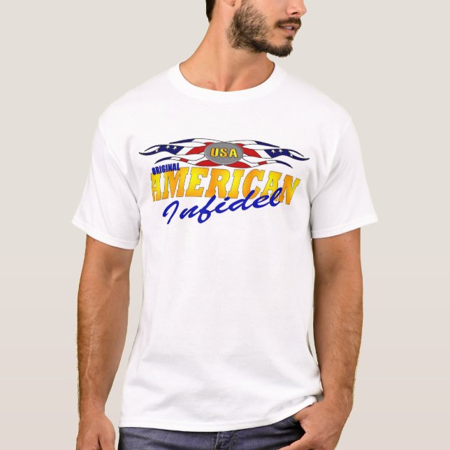 Original- amerikanicke-troende t-shirt (Framsida)