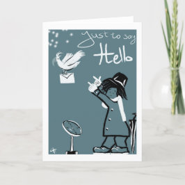 Original and unique Just to say Hello Helgkort