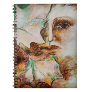 Original art hojas de otoño blad anteckningsbok