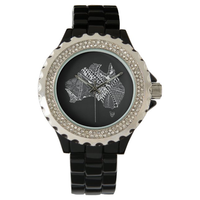 Original Australia Karta Art - Välj Färg Armbandsur (Framsida)