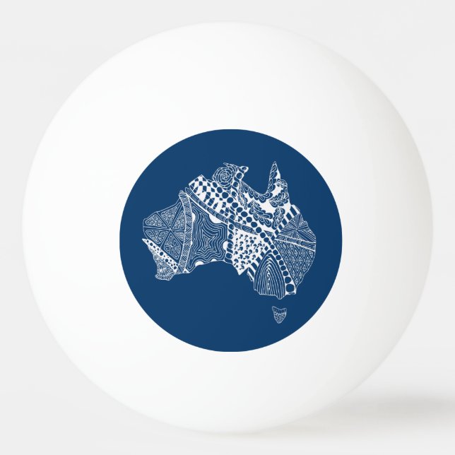 Original Australia Karta Art - Välj Färg Pingisboll (Framsidan)