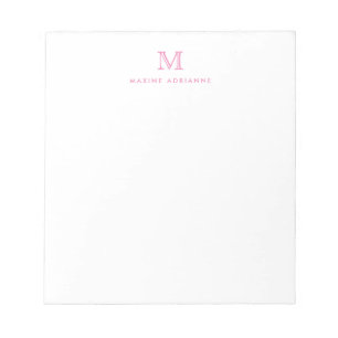 Original av klassiskt Modern Simple Basic Rosa Mon Anteckningsblock