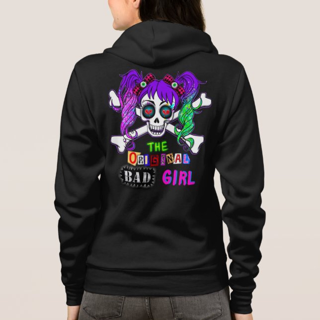 Original Bad Girl Punk Sten Girl Power Hoodie T Shirt (Baksida)