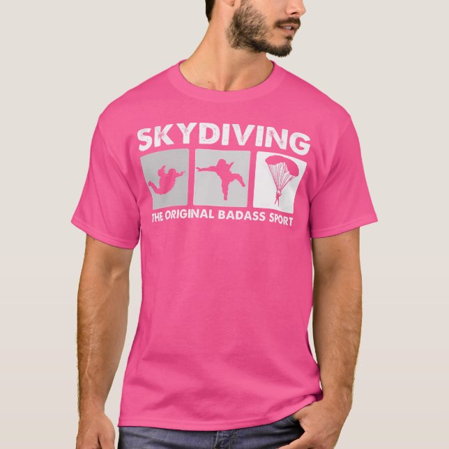 Original Badass Sport - Lustigt Skydiving T Shirt (Framsida)