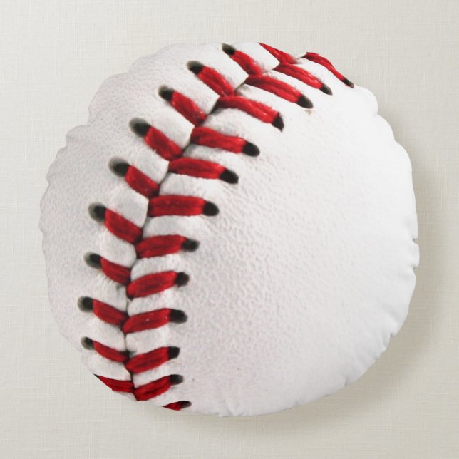 Original- baseballboll rund kudde (Framsidan)