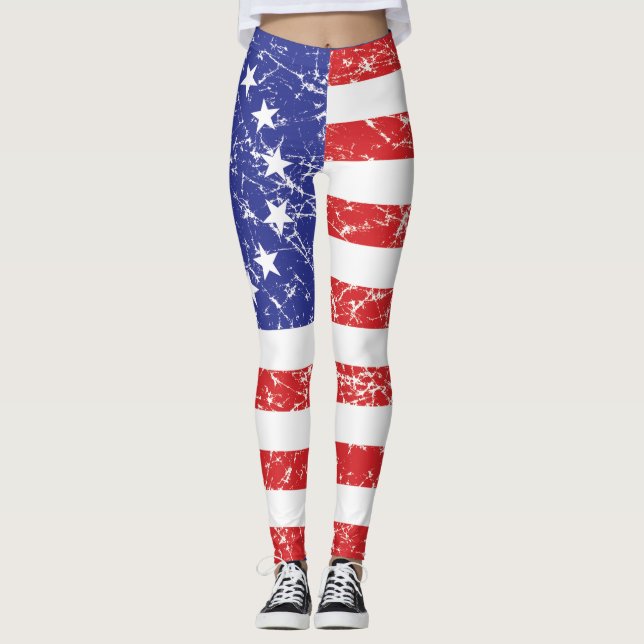 Original Betsy Ross Flagga Leggings (Framsida)