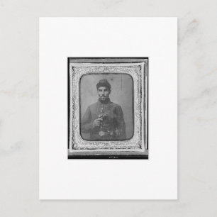 Original Black American Soldier Vykort