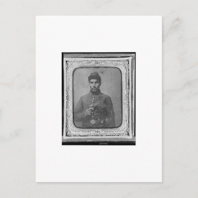 Original Black American Soldier Vykort (Framsida)