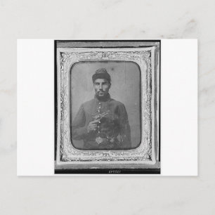 Original Black American Soldier Vykort