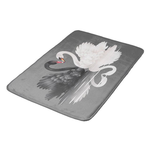 " Original Black & White Svan" Bath Mat Badrumsmatta (Vinklad)