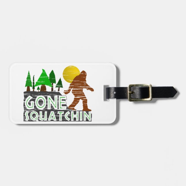 Original- borta Squatchin design Bagagebricka (Horisontell Framsida)