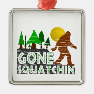Original- borta Squatchin design Julgransprydnad Metall