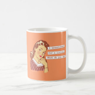 Original Breastfeed för en bosatt Retro mammahumor Kaffemugg