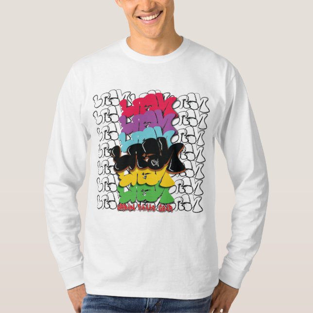 Original bubblar skjortan för brevSNÄRTlångärmaden Tee (Framsida)