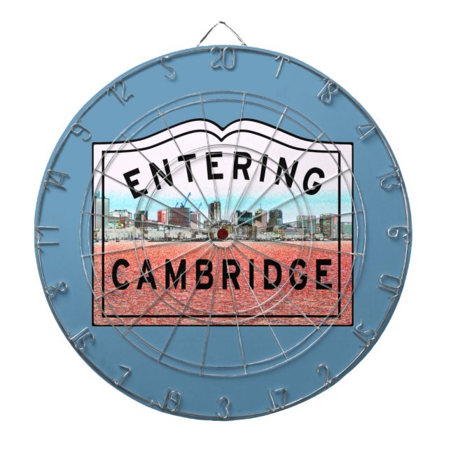 Original Cambridge Massachusetts Entering Sign Darttavla (Framsidan)