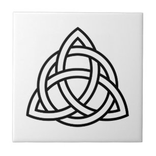 Original Celtic Triquetra Knot black icon Kakelplatta