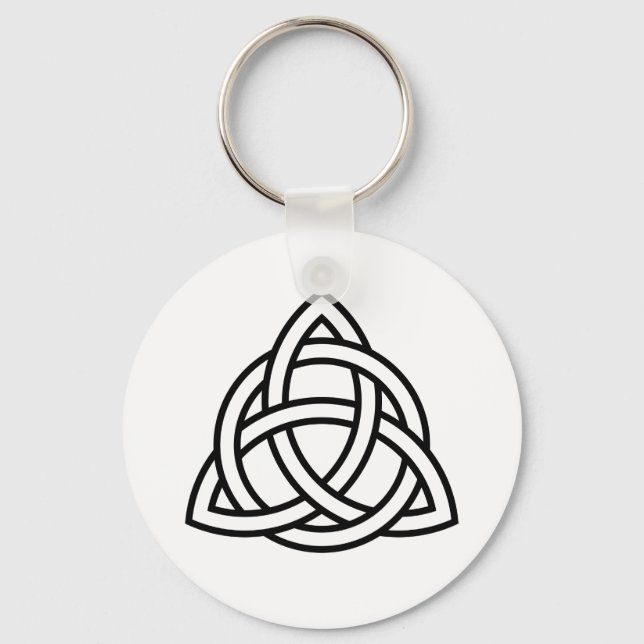 Original Celtic Triquetra Knot black icon Nyckelring (Framsida)