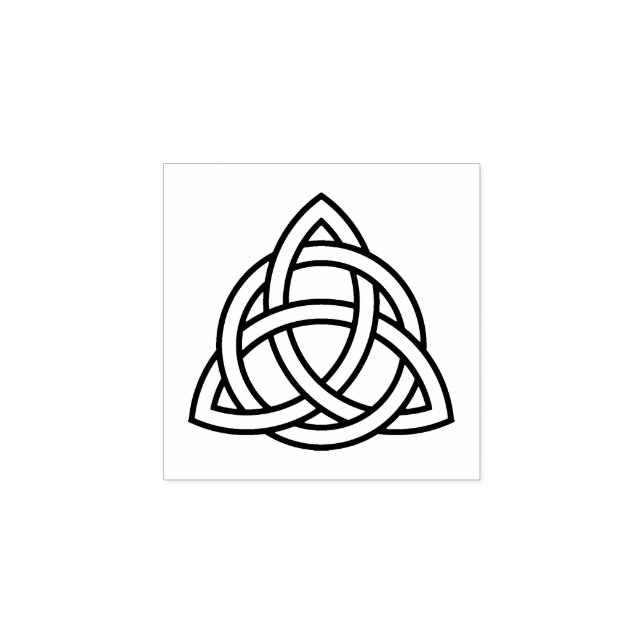 Original Celtic Triquetra Knot black icon Rubber S Stämpel (Tryck)