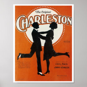 Original Charleston Vintage Sång Lakan Cover Poster