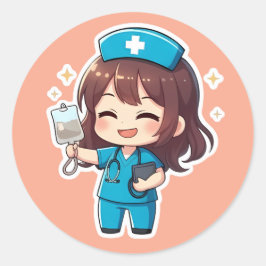 Original Chibi Nurse 2.0 - Healing Energy Runt Klistermärke