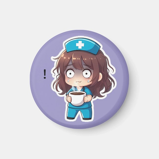 Original Chibi Nurse 2.0 - Total Utmattning Magnet (Framsidan)