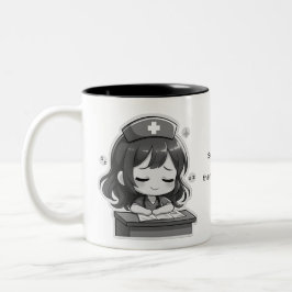 Original Chibi Nurse - Lite utmattning Två-Tonad Mugg
