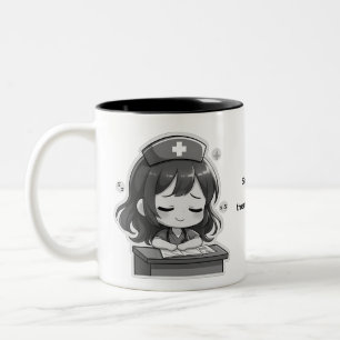 Original Chibi Nurse - Lite utmattning Två-Tonad Mugg