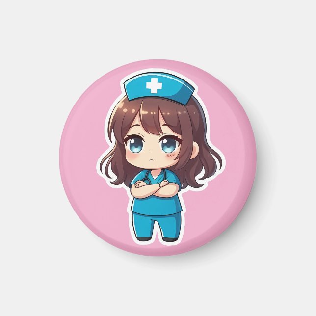Original Chibi Nurse - Professional Calm Magnet (Framsidan)