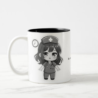 Original Chibi Nurse - Racing Against Time Två-Tonad Mugg