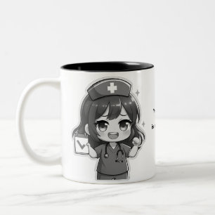 Original Chibi Nurse - Sjuksköterskeliv Två-Tonad Mugg