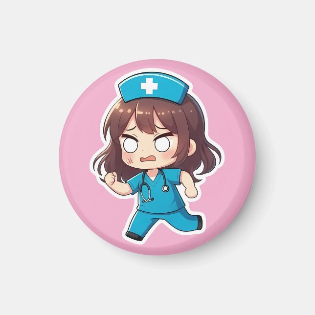 Original Chibi Sjuksköterska - Det hektiska skifte Magnet (Framsidan)