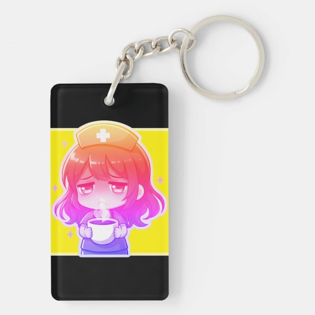 Original Chibi Sjuksköterska - Kaffe med Trötthet (Baksidan)
