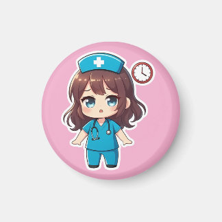 Original Chibi Sjuksköterska - Racing Mot Tiden Magnet