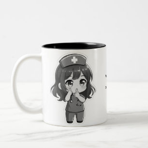 Original Chibi Sjuksköterska - The Midnight Hush Två-Tonad Mugg